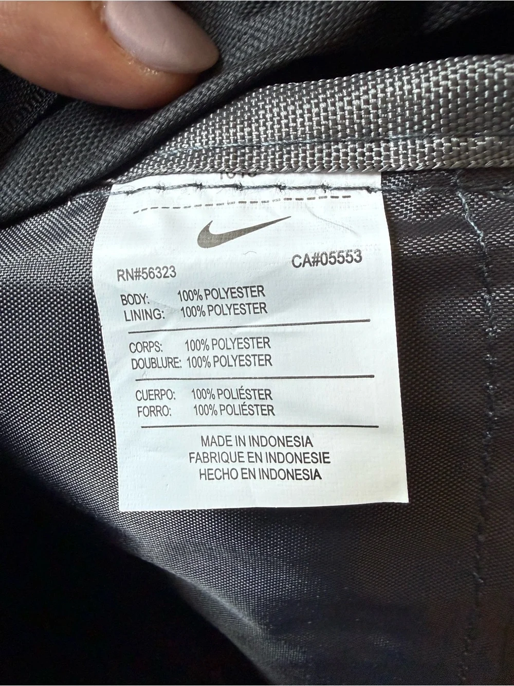 Nike spacious backpack